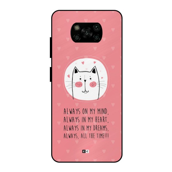 Always In Mind Metal Back Case for Poco X3