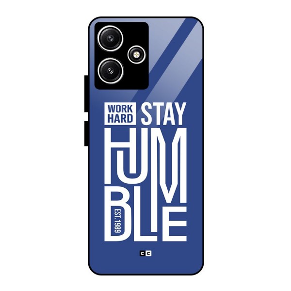 Always Stay Humble Glass Back Case for Poco M6 Pro