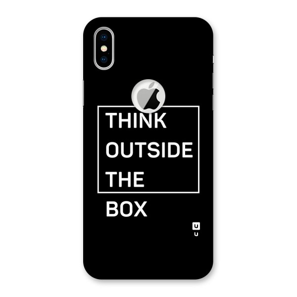 Always Think Outside Back Case for iPhone XS Logo Cut