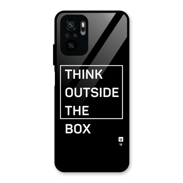 Always Think Outside Glass Back Case for Redmi Note 10