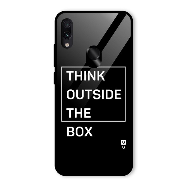 Always Think Outside Glass Back Case for Redmi Note 7