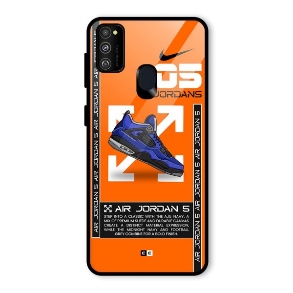 Amazing Air Shoes Glass Back Case for Galaxy M21