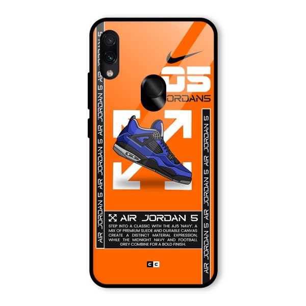 Amazing Air Shoes Glass Back Case for Redmi Note 7S