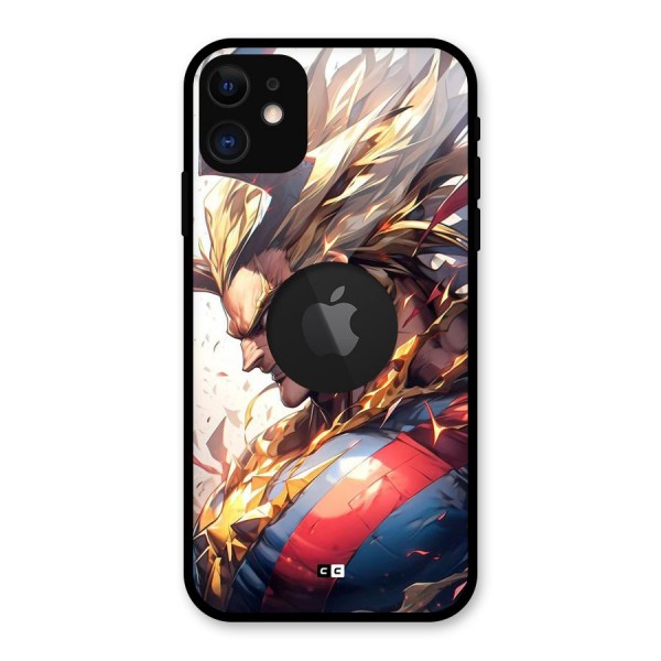 Amazing Almight Glass Back Case for iPhone 11 Logo Cut