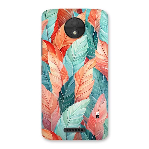 Amazing Colorful Leaves Back Case for Moto C