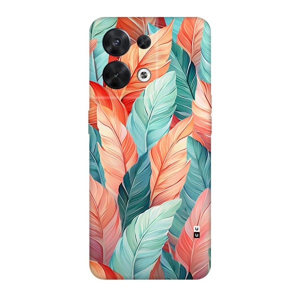 Amazing Colorful Leaves Back Case for Oppo Reno8 5G