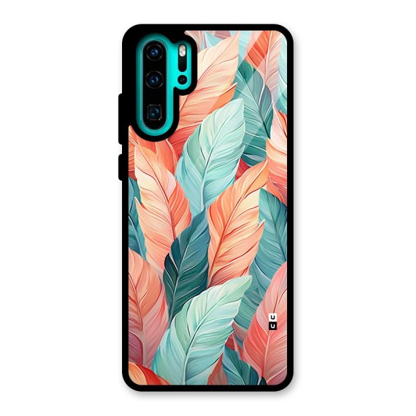 Amazing Colorful Leaves Glass Back Case for Huawei P30 Pro