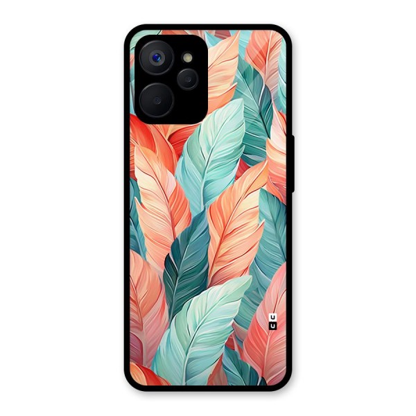 Amazing Colorful Leaves Glass Back Case for Realme 9i 5G