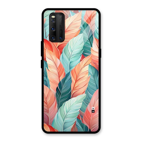 Amazing Colorful Leaves Glass Back Case for Vivo iQOO 3