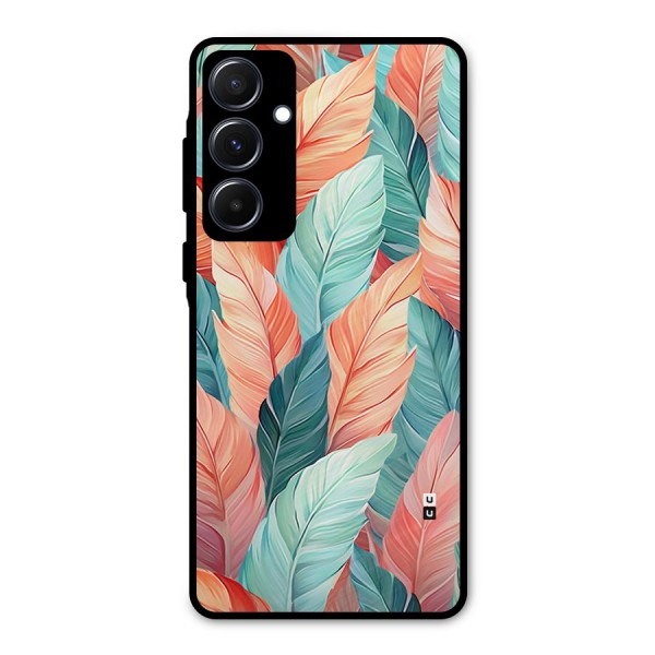 Amazing Colorful Leaves Metal Back Case for Galaxy A55