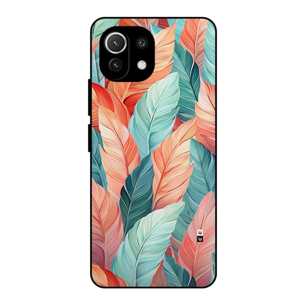 Amazing Colorful Leaves Metal Back Case for Mi 11 Lite