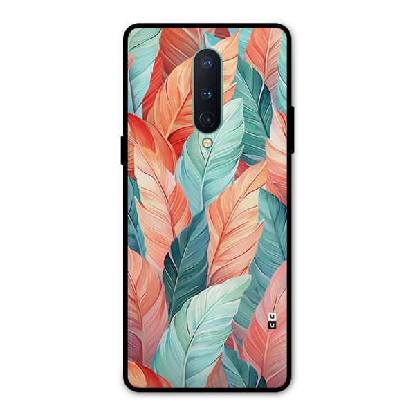 Amazing Colorful Leaves Metal Back Case for OnePlus 8