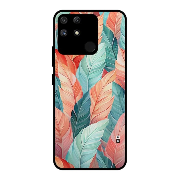 Amazing Colorful Leaves Metal Back Case for Realme Narzo 50A