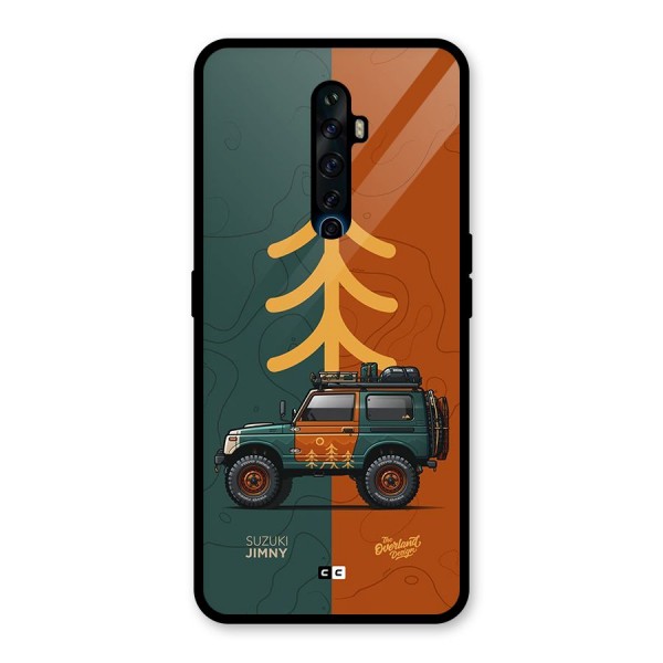 Amazing Defence Car Glass Back Case for Oppo Reno2 F