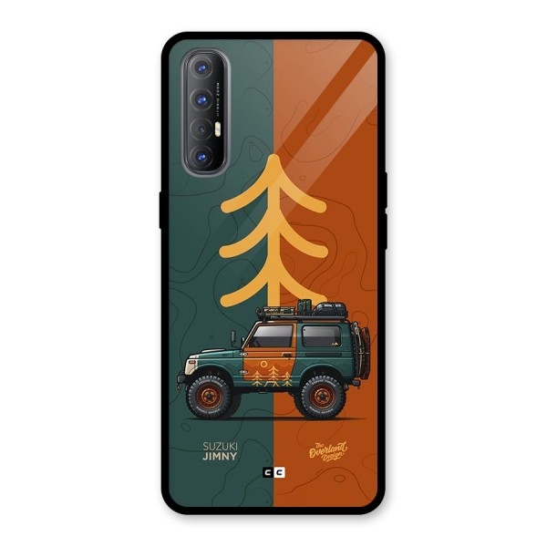 Amazing Defence Car Glass Back Case for Oppo Reno3 Pro