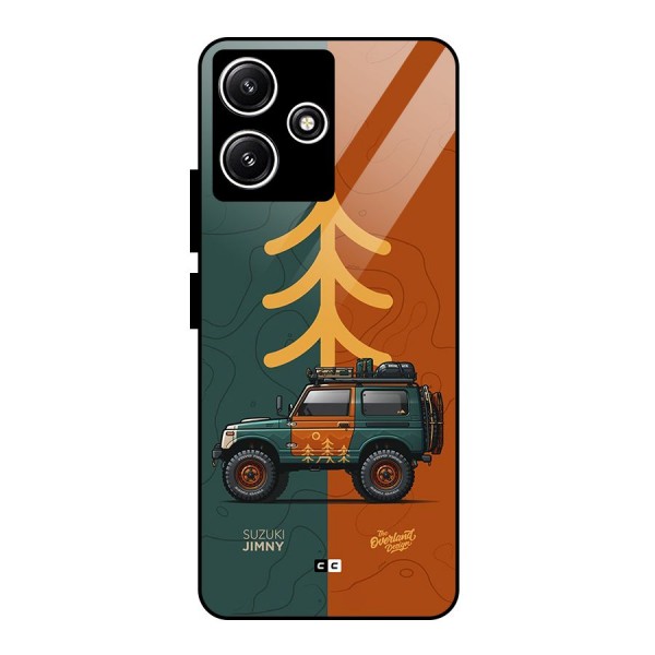 Amazing Defence Car Glass Back Case for Poco M6 Pro