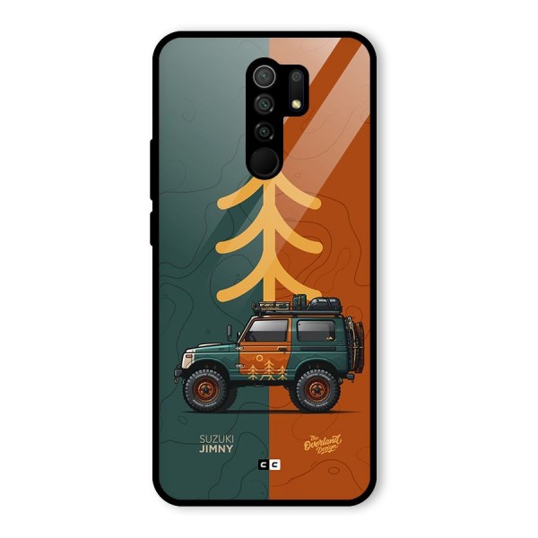 Amazing Defence Car Glass Back Case for Redmi 9 Prime