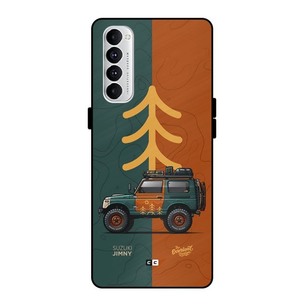 Amazing Defence Car Metal Back Case for Oppo Reno4 Pro