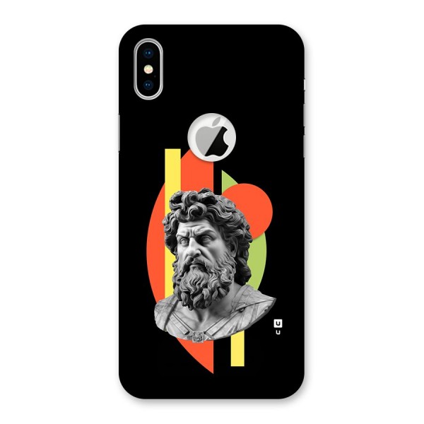 Amazing Geometry Back Case for iPhone XS Logo Cut