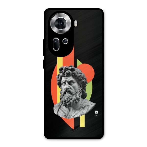 Amazing Geometry Metal Back Case for Oppo Reno11 5G