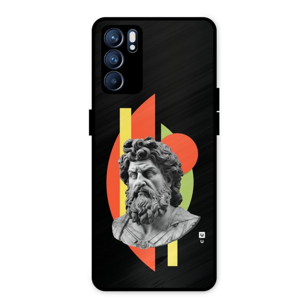 Amazing Geometry Metal Back Case for Oppo Reno6 5G