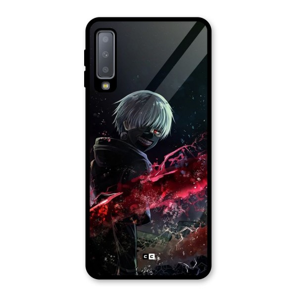 Amazing Ken Kaneki Glass Back Case for Galaxy A7 (2018)