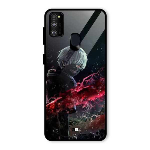 Amazing Ken Kaneki Glass Back Case for Galaxy M21