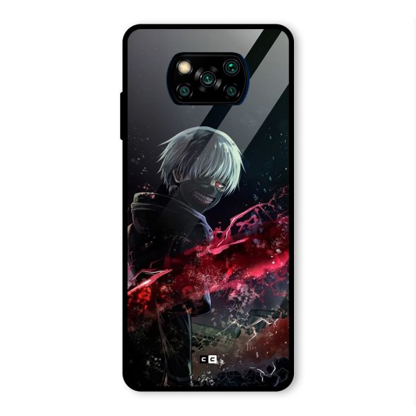 Amazing Ken Kaneki Glass Back Case for Poco X3 Pro