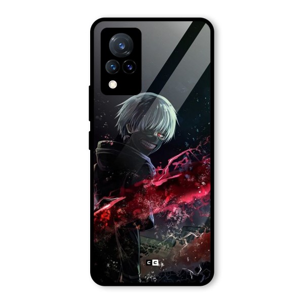 Amazing Ken Kaneki Glass Back Case for Vivo V21 5G