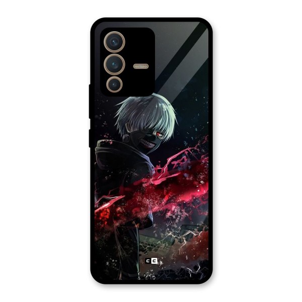 Amazing Ken Kaneki Glass Back Case for Vivo V23 5G