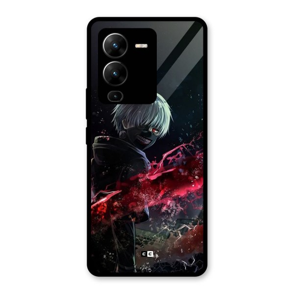 Amazing Ken Kaneki Glass Back Case for Vivo V25 Pro