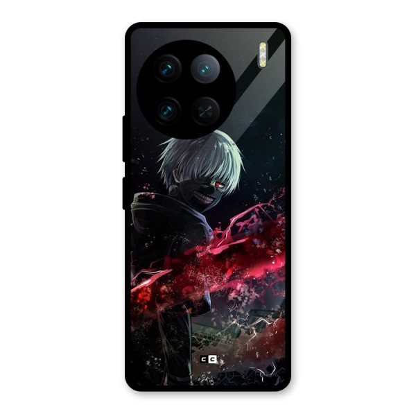 Amazing Ken Kaneki Glass Back Case for Vivo X90 Pro