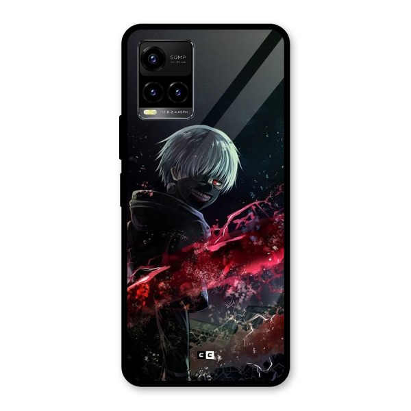 Amazing Ken Kaneki Glass Back Case for Vivo Y21G