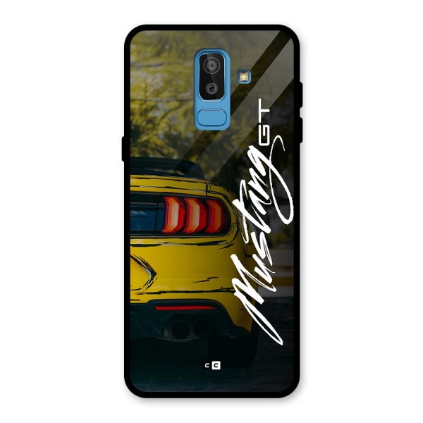 Amazing Mad Car Glass Back Case for Galaxy J8