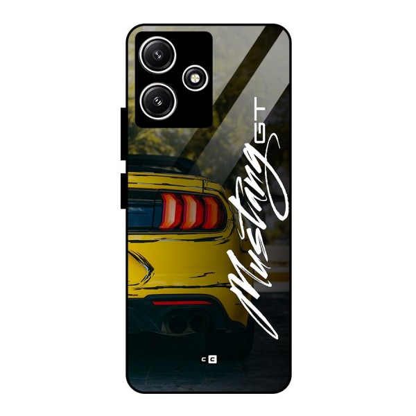 Amazing Mad Car Glass Back Case for Poco M6 Pro