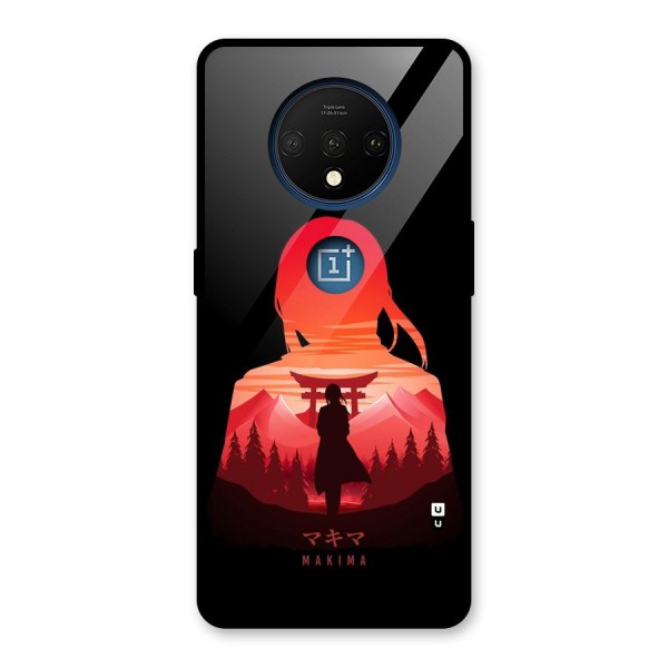 Amazing Makima Glass Back Case for OnePlus 7T