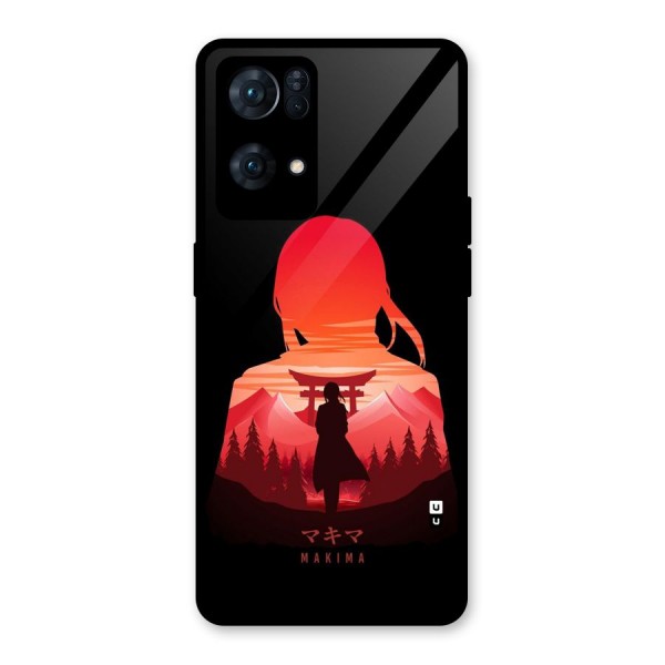 Amazing Makima Glass Back Case for Oppo Reno7 Pro 5G