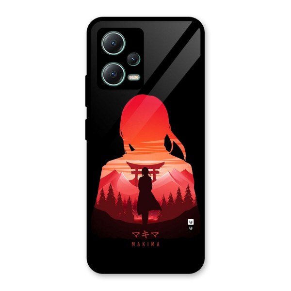 Amazing Makima Glass Back Case for Poco X5