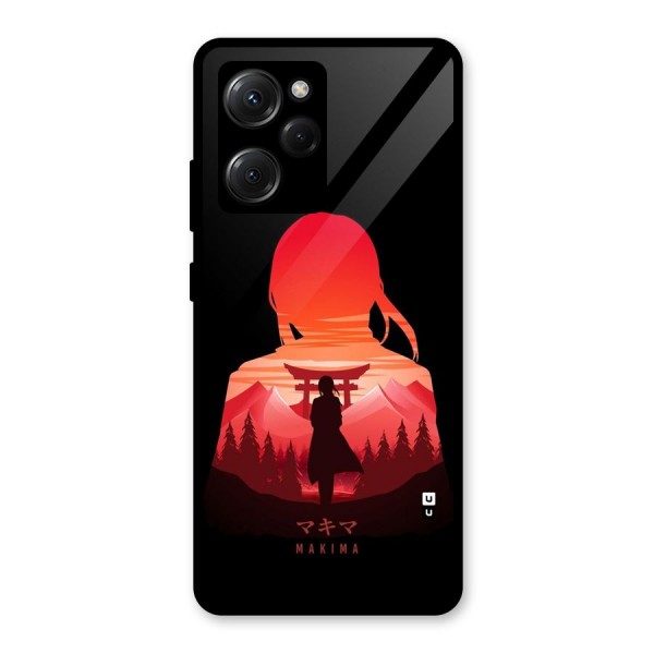 Amazing Makima Glass Back Case for Poco X5 Pro