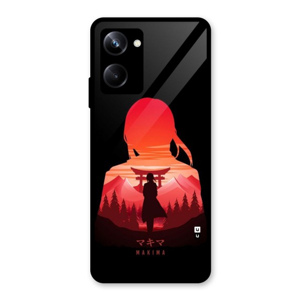 Amazing Makima Glass Back Case for Realme 10 Pro