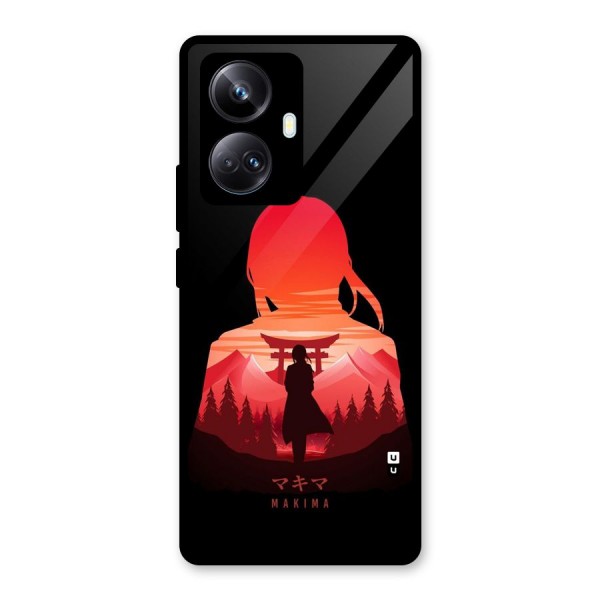 Amazing Makima Glass Back Case for Realme 10 Pro Plus