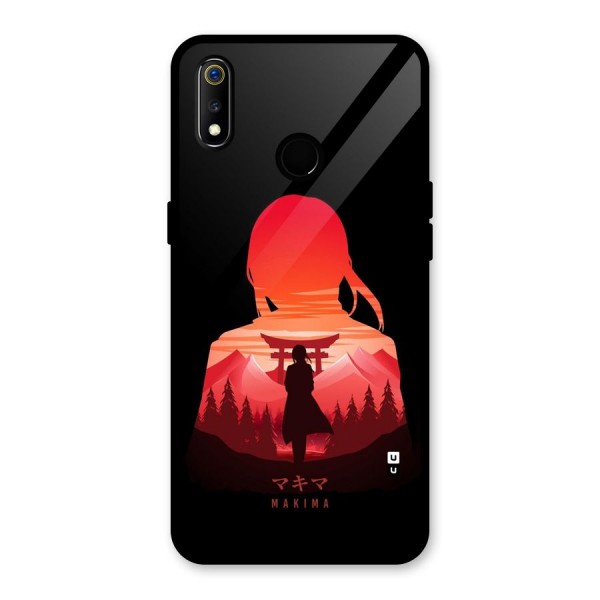 Amazing Makima Glass Back Case for Realme 3i