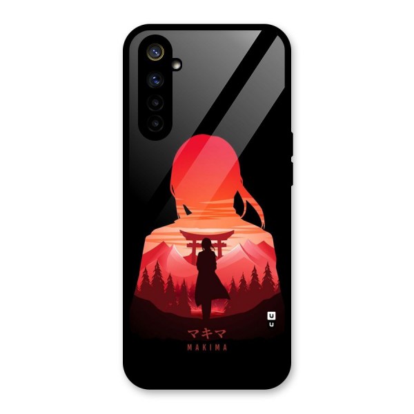 Amazing Makima Glass Back Case for Realme 6i