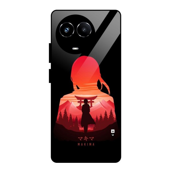 Amazing Makima Glass Back Case for Realme Narzo 60X