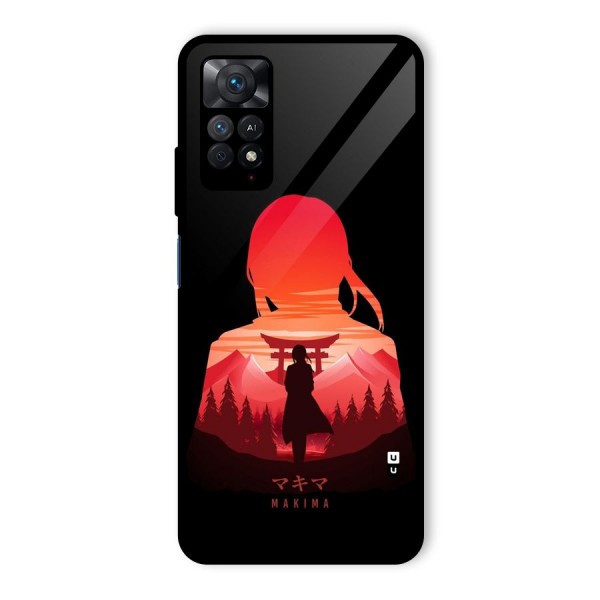 Amazing Makima Glass Back Case for Redmi Note 11 Pro