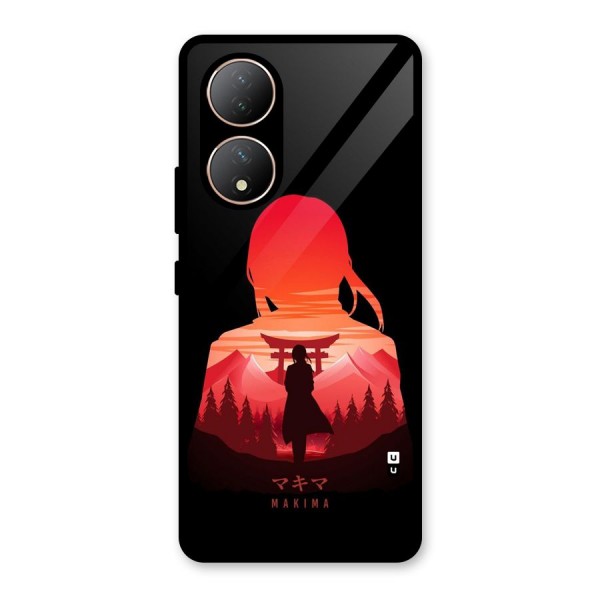 Amazing Makima Glass Back Case for Vivo T2