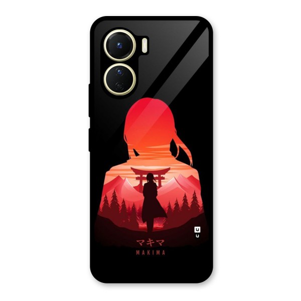 Amazing Makima Glass Back Case for Vivo Y16