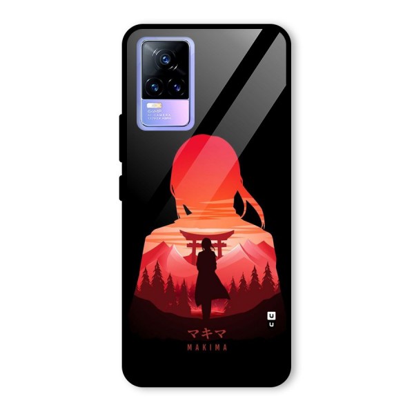 Amazing Makima Glass Back Case for Vivo Y73