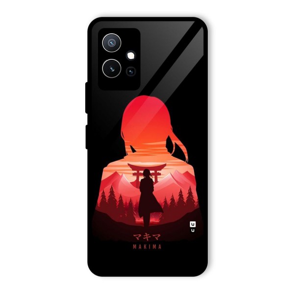 Amazing Makima Glass Back Case for Vivo Y75 5G