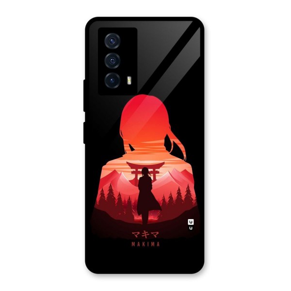 Amazing Makima Glass Back Case for Vivo iQOO Z5